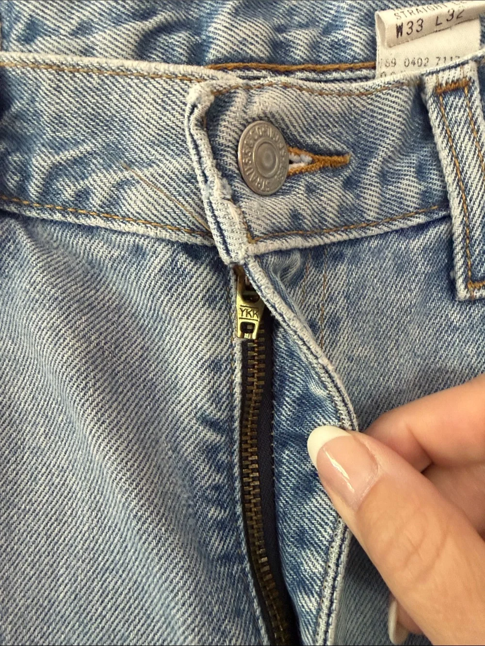 Vintage‎ Levi’s 505 Regular Fit Straight Leg Blue Jeans Size W33